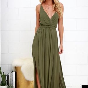 Size small olive green Lulu dress